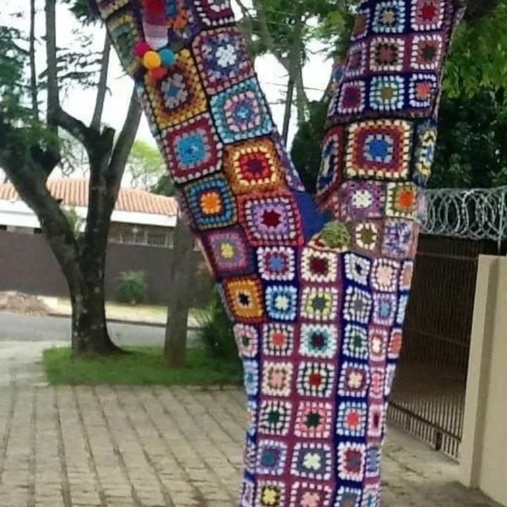 Vintage Crochet Afghan Blanket Quilt Granny Square Cabin Vibes